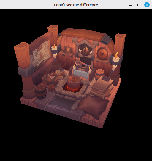Vulkan window showing the viking room model with mipmapped texture