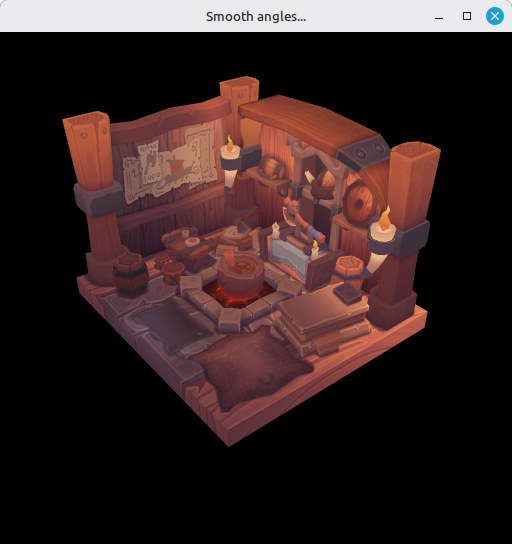 Vulkan window showing the viking room with MSAA anti-aliased edges